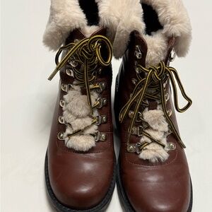 INC International Concepts Brown Fur-Lined Boots